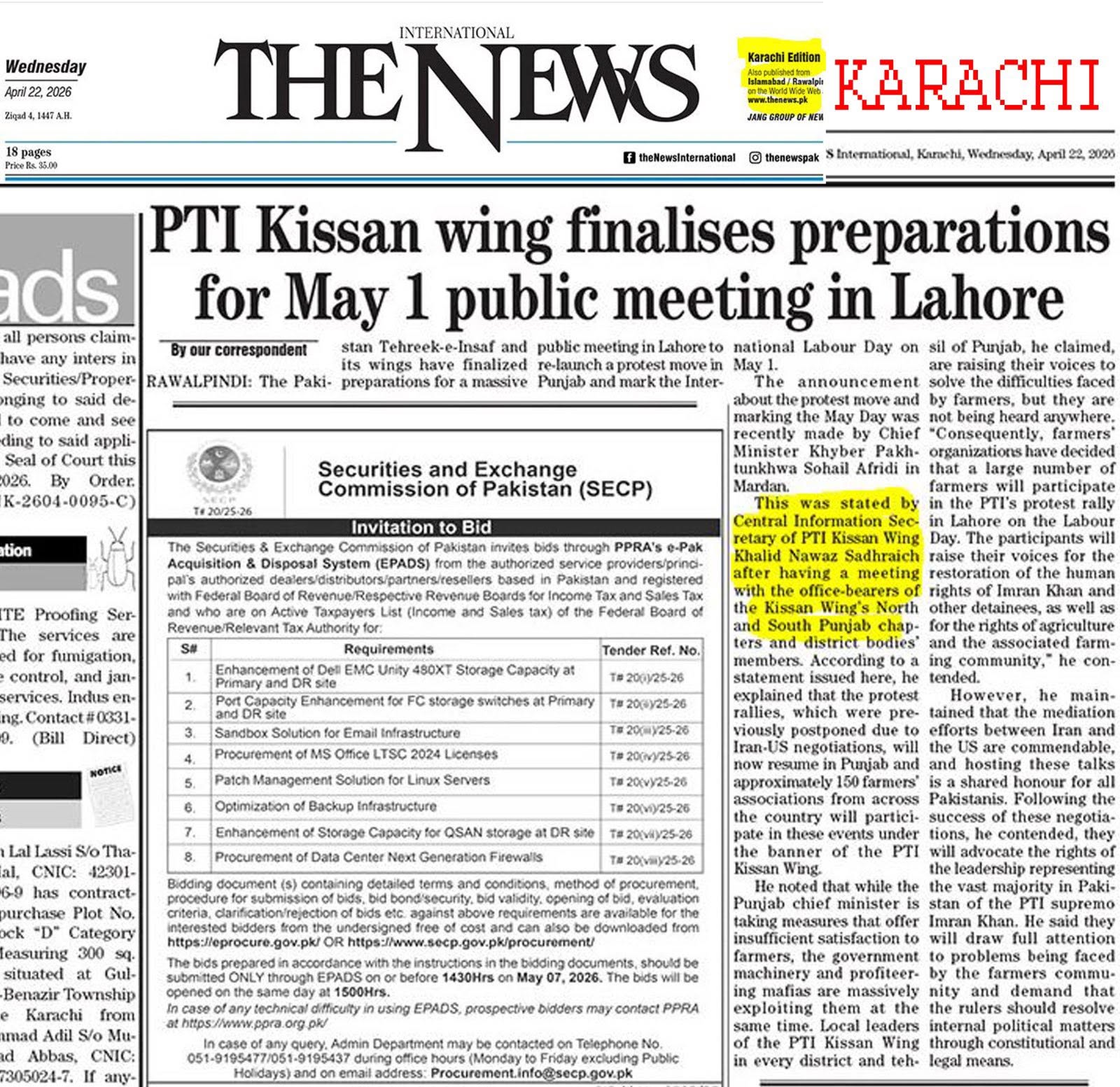 Newspaper clipping